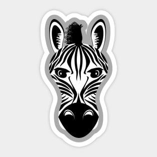 Zebra Face Sticker